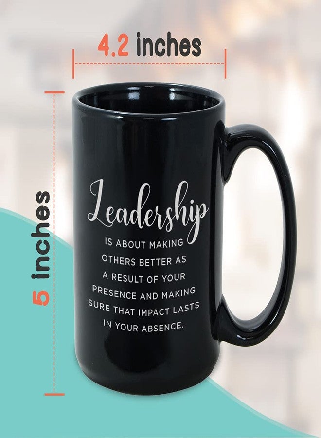 Bubble Hugs Inspirational Coffee Mug 15 oz, Leadership is About Making Others Better Quote - Image 5